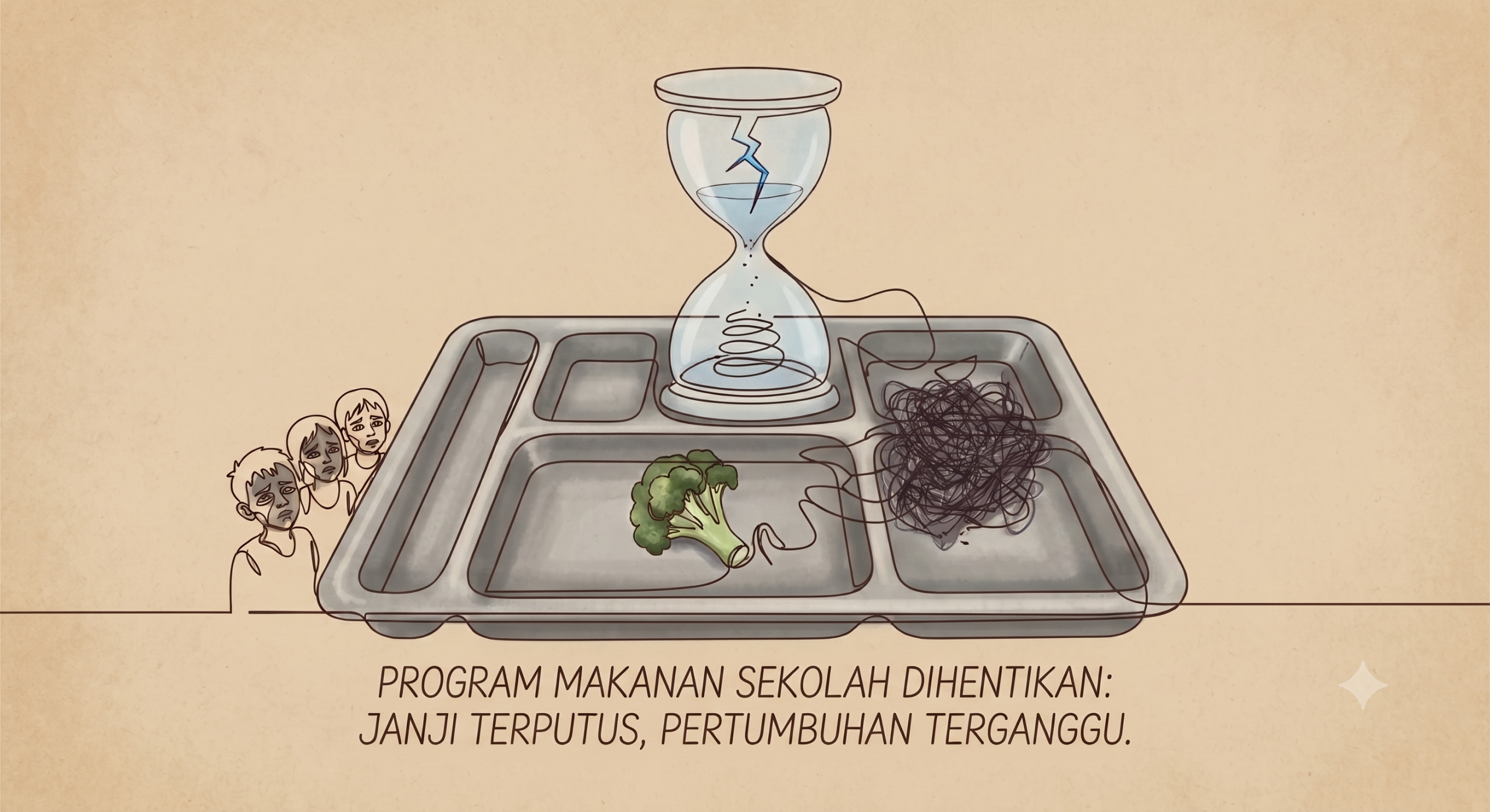 Jeda program Makan Bergizi Gratis selama masa libur sekolah.