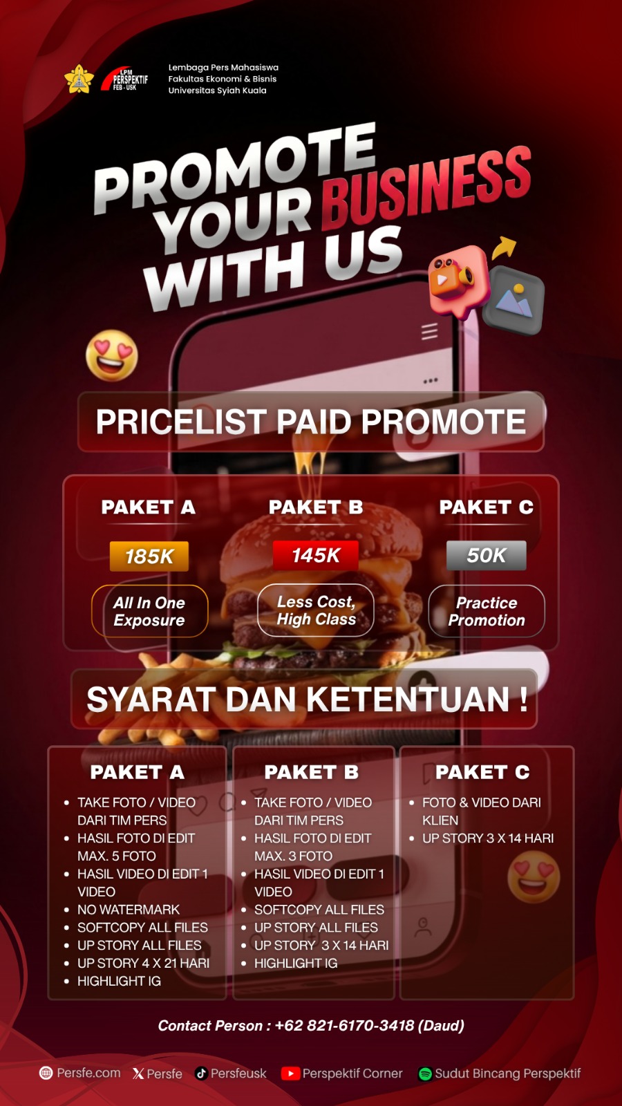 Pilihan Penawaran Paid Promote Perspektif